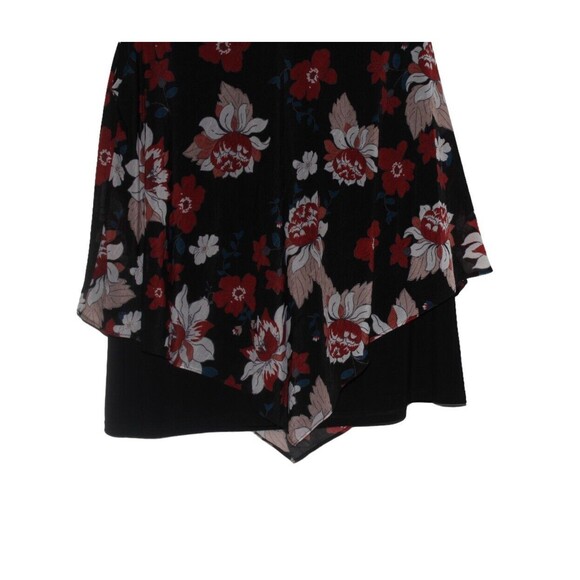 Alfani Tunic Top Sleeveless Layered Floral on Black Woman's Large - Picture 2 of 5